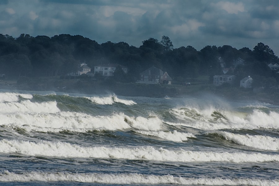 Photo coastal catastrophe wave