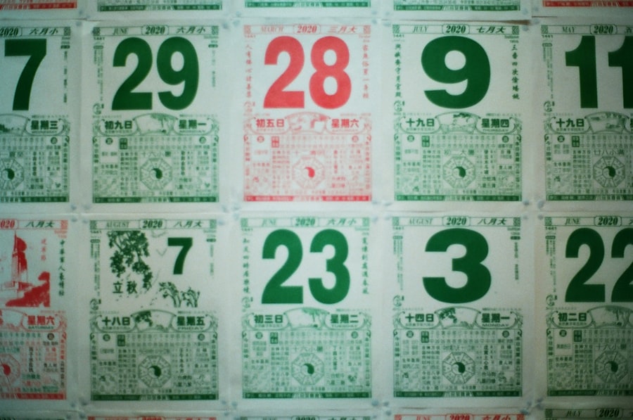 Photo calendar stubs