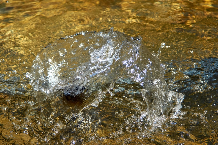 Photo transmedium objects entering water