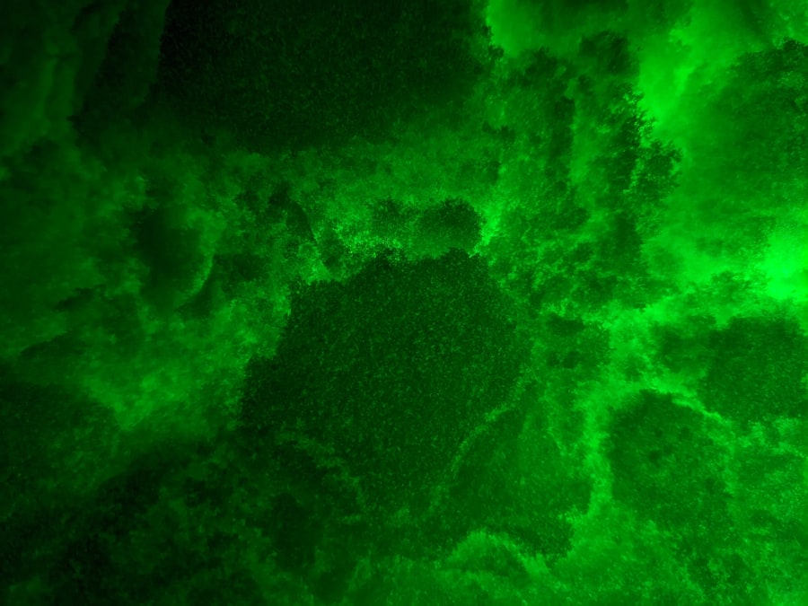 Green meteors